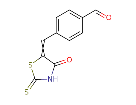 Molecular Structure of 29947-17-9 (4-[(4-oxo-2-thioxo-1,3-thiazolidin-5-ylidene)methyl]benzaldehyde)