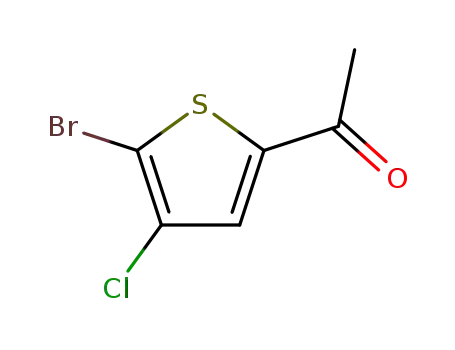 Molecular Structure of 123418-66-6 (1-(5-BROMO-4-CHLORO-2-THIENYL)ETHANONE)