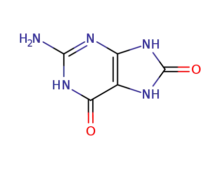 Molecular Structure of 5614-64-2 (8-HYDROXYGUANINE)