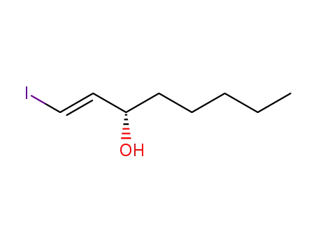 Molecular Structure of 39647-93-3 ((S)-trans-3-Hydroxy-1-iodo-1-octene)