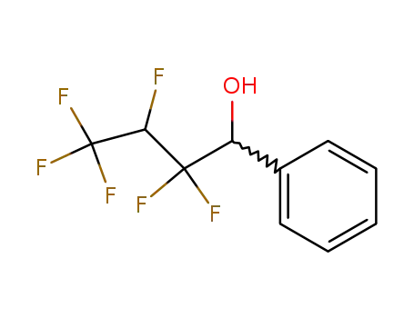 Molecular Structure of 89185-61-5 (Benzenemethanol, a-(1,1,2,3,3,3-hexafluoropropyl)-)