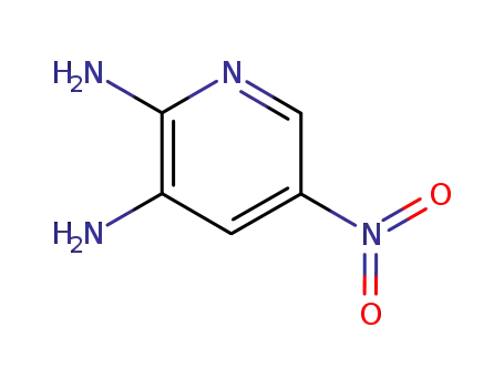 Molecular Structure of 3537-14-2 (5-Nitropyridine-2,3-diamine)