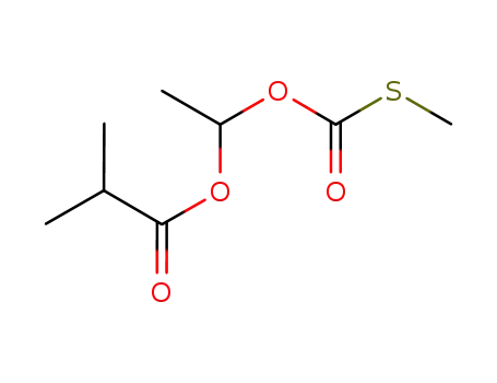 Propanoic acid, 2-methyl-, 1-[[(methylthio)carbonyl]oxy]ethyl ester