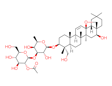 b-D-Galactopyranoside, (3b,4a,16b)-13,28-epoxy-16,23-dihydroxyolean-11-en-3-yl 3-O-(2-O-acetyl-b-D-glucopyranosyl)-6-deoxy-