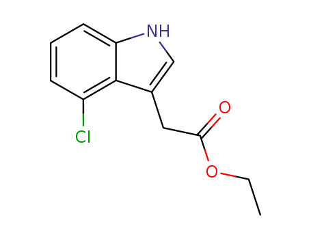 Molecular Structure of 196881-05-7 (1H-Indole-3-acetic acid, 4-chloro-, ethyl ester)