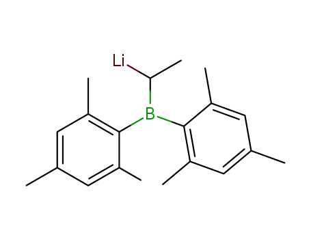 Molecular Structure of 103687-21-4 (Lithium, [1-[bis(2,4,6-trimethylphenyl)boryl]ethyl]-)