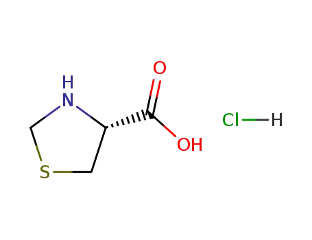 Molecular Structure of 67089-84-3 ((R)-thiazolidine-4-carboxylic acid hydrochloride)
