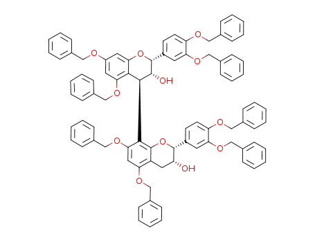 Molecular Structure of 223387-28-8 (5,7,3',4'-tetra-O-benzyl-(-)-epicatechin-(4β,8)-[5,7,3',4'-tetra-O-benzyl-(-)-epicatechin])