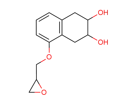 Molecular Structure of 35697-15-5 (cis-1,2,3,4-Tetrahydro-5-(oxiranylmethoxy)-2,3-naphthalenediol)