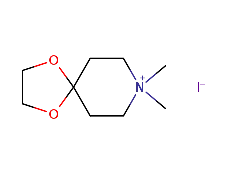 Molecular Structure of 73390-10-0 (1,4-Dioxa-8-azoniaspiro[4.5]decane, 8,8-dimethyl-, iodide)