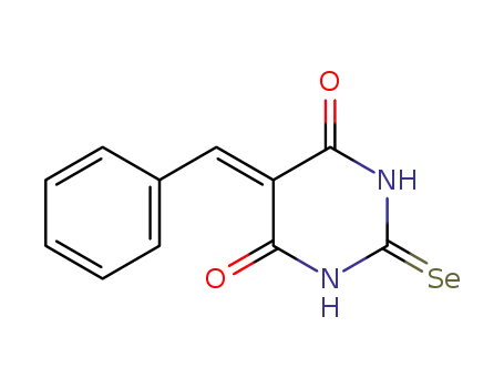 Molecular Structure of 89969-43-7 (4,6(1H,5H)-Pyrimidinedione, dihydro-5-(phenylmethylene)-2-selenoxo-)