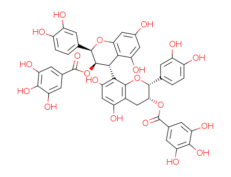 Benzoic acid,3,4,5-trihydroxy-,(2R,2'R,3R,3'R,4R)-2,2'-bis(3,4-dihydroxyphenyl)-3,3',4,4'-tetrahydro-5,5',7,7'-tetrahydroxy[4,8'-bi-2H-1-benzopyran]-3,3'-diylester