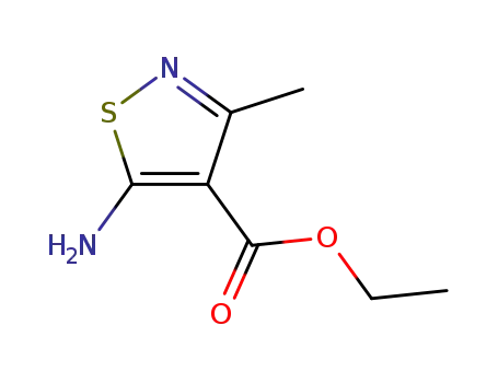 Molecular Structure of 34859-65-9 (ETHYL 5-AMINO-3-METHYLISOTHIAZOLE-4-CARBOXYLATE)