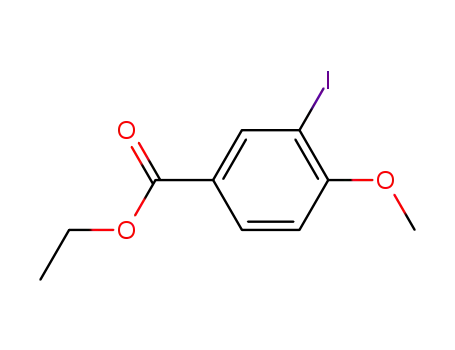Molecular Structure of 207115-38-6 (BENZOIC ACID, 3-IODO-4-METHOXY-, ETHYL ESTER)