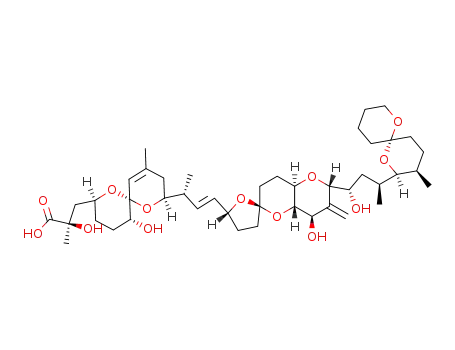 2-hydroxy-3-[11-hydroxy-2-[4-[4-hydroxy-2-[1-hydroxy-3-(3-methyl-1,7-dioxaspiro[5.5]undecan-2-yl)butyl]-3-methylidenespiro[4a,7,8,8a-tetrahydro-4H-pyrano[3,2-b]pyran-6,5'-oxolane]-2'-yl]but-3-en-2-yl]-4-methyl-1,7-dioxaspiro[5.5]undec-4-en-8-yl]-2-methylpropanoic acid