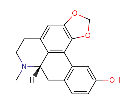 Molecular Structure of 3466-56-6 ([7aS,(+)]-6,7,7a,8-Tetrahydro-7-methyl-5H-benzo[g]-1,3-benzodioxolo[6,5,4-de]quinoline-11-ol)