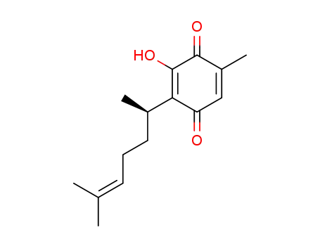 Molecular Structure of 3600-95-1 (2,5-Cyclohexadiene-1,4-dione, 2-(1,5-dimethyl-4-hexenyl)-3-hydroxy-5-m ethyl-, (R)-)