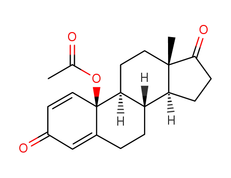 Molecular Structure of 4147-12-0 (3,17-dioxoestra-1,4-dien-10-yl acetate)