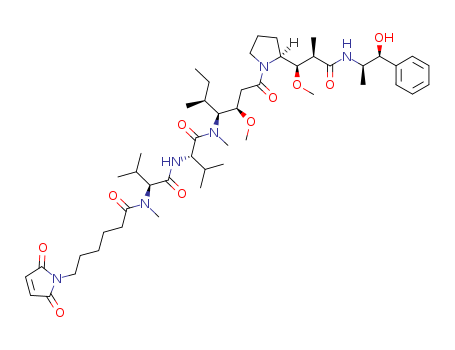 L-Valinamide,  N-[6-(2,5-dihydro-2,5-dioxo-1H-pyrrol-1-yl)-1-oxohexyl]-N-methyl-L-valyl-  N-[(1S,2R)-4-[(2S)-2-[(1R,2R)-3-[[(1R,2S)-2-hydroxy-1-methyl-2-phenyl  ethyl]amino]-1-methoxy-2-methyl-3-oxopr