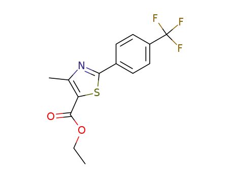 Molecular Structure of 175277-03-9 (Ethyl 4-methyl-2-[4-(trifluoromethyl)phenyl]-1,3-thiazole-5-carboxylate)