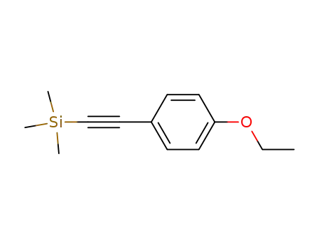 Molecular Structure of 196599-73-2 (Silane, [(4-ethoxyphenyl)ethynyl]trimethyl- (9CI))