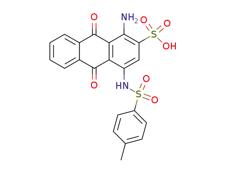 Molecular Structure of 128-98-3 (1-amino-9,10-dihydro-9,10-dioxo-4-p-toluenesulphonamidoanthracene-2-sulphonic acid)