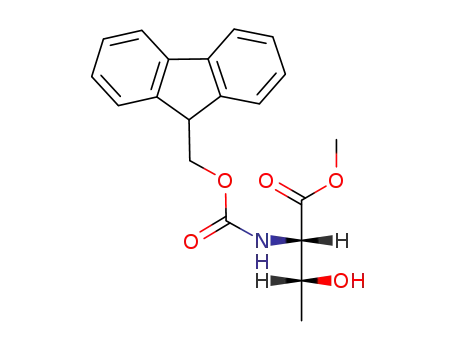 Molecular Structure of 89024-98-6 (L-Threonine, N-[(9H-fluoren-9-ylmethoxy)carbonyl]-, methyl ester)