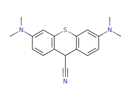 Molecular Structure of 128228-27-3 (3,6-Bis-dimethylamino-9H-thioxanthene-9-carbonitrile)