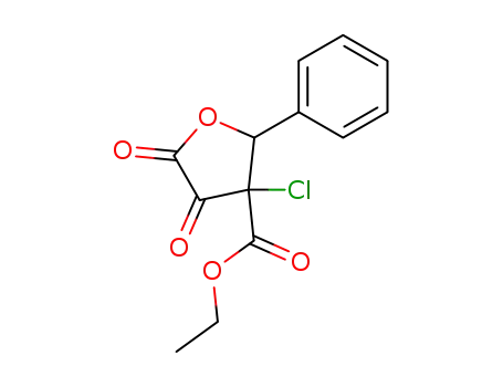 Molecular Structure of 408326-06-7 (3-chloro-4,5-dioxo-2-phenyl-tetrahydro-furan-3-carboxylic acid ethyl ester)