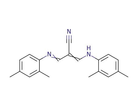 Molecular Structure of 1352630-25-1 (3-(2,4-dimethylphenylamino)-2-[(2,4-dimethylphenylimino)methyl]-acrylonitrile)