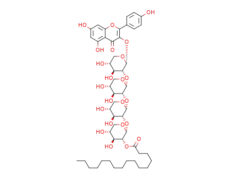 kaempferol-3-O-α-D-xylopyranosyl-(2a→1b)-2a-O-α-D-xylopyranosyl-(2b→1c)-2b-O-α-D-xylopyranosyl-(2c→1d)-2c-O-α-D-xylopyranosyl-2d-hexadecanoate