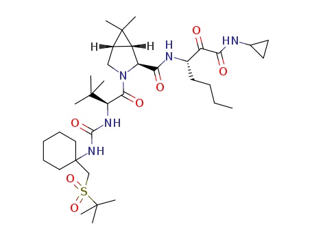 (1R,2S,5S)-N-[(1S)-1-[(Cyclopropylamino)oxoacetyl]pentyl]-3-[(2S)-2-[[[[1-[[(1,1-dimethylethyl)sulfonyl]methyl]cyclohexyl]amino]carbonyl]amino]-3,3-dimethyl-1-oxobutyl]-6,6-dimethyl-3-azabicyclo[3.1.0