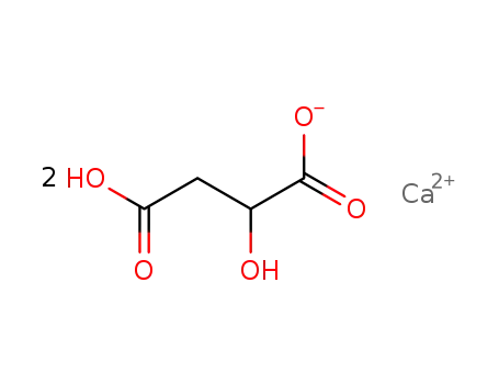 Molecular Structure of 38979-01-0 (Butanedioic acid, hydroxy-, calcium salt, (S)-)