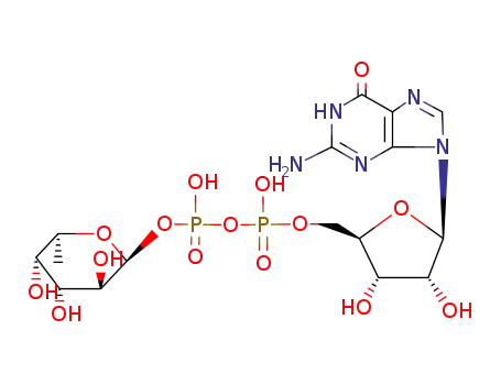 Molecular Structure of 154235-70-8 (guanosine 5’-diphospho-β-L-fucose)