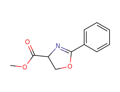 Molecular Structure of 55044-06-9 (2-Phenyloxazoline-4-carboxylic acid methyl ester)