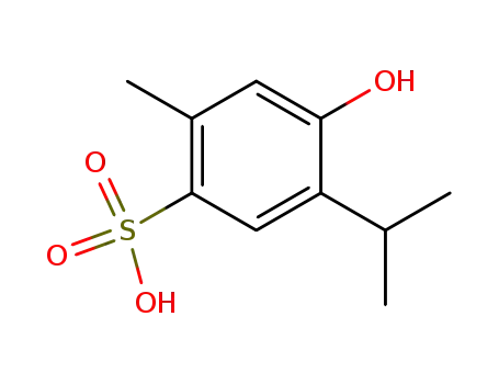 Molecular Structure of 96-68-4 (5-hydroxy-p-cymene-2-sulphonic acid)
