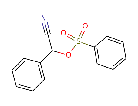 Molecular Structure of 22259-85-4 (2-(benzenesulfonyloxy)-2-phenyl-acetonitrile)
