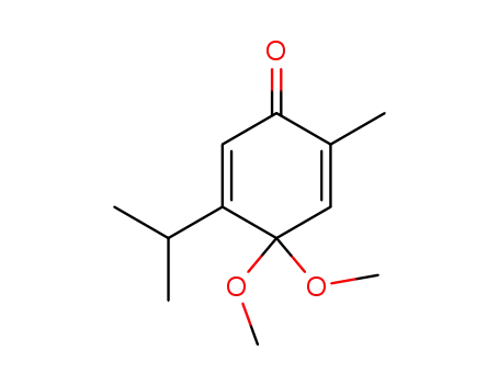 Molecular Structure of 145674-57-3 (3-isopropyl-4,4-dimethoxy-6-methyl-cyclohexa-2,5-dienone)