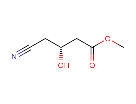 Molecular Structure of 141942-84-9 (BUTANOIC ACID, 4-CYANO-3-HYDROXY-, METHYL ESTER, (3R)-)