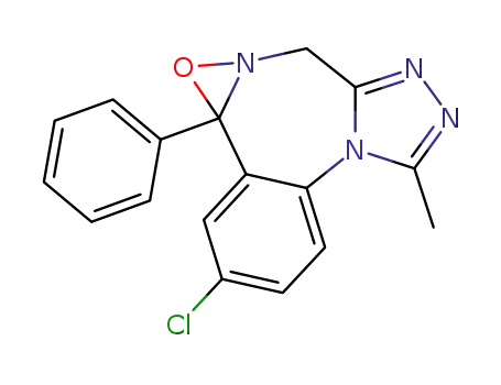 Molecular Structure of 36916-14-0 (Alprazolam 5,6-Epoxide)