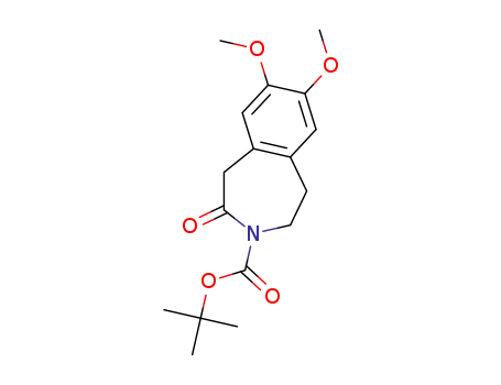 Molecular Structure of 146858-74-4 (N-(tert-Butoxycarbonyl)-7,8-dimethoxy-1,3,4,5-tetrahydro-2H-3-benzazepin-2-one)