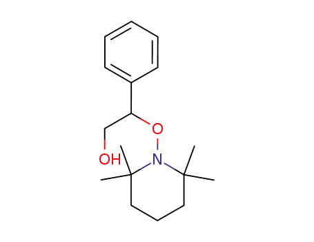 Molecular Structure of 161776-41-6 (1-hydroxy-2-phenyl-2-(2',2',6',6'-tetramethyl-1'-piperidinyloxy)ethane)