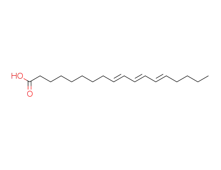 Molecular Structure of 544-73-0 ((9E,11E,13E)-9,11,13-octadecatrienoic acid)