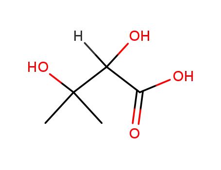 Molecular Structure of 1756-18-9 (alpha,beta-dihydroxyisovaleric acid)