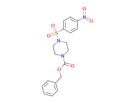 Molecular Structure of 93871-69-3 (4-(4-nitrobenzenesulfonyl)piperazine-1-carboxylic acid benzyl ester)