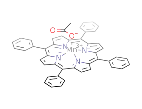 Molecular Structure of 58356-65-3 (MANGANESE(III) ACETATE MESO-TETRAPHENYLPORPHINE)