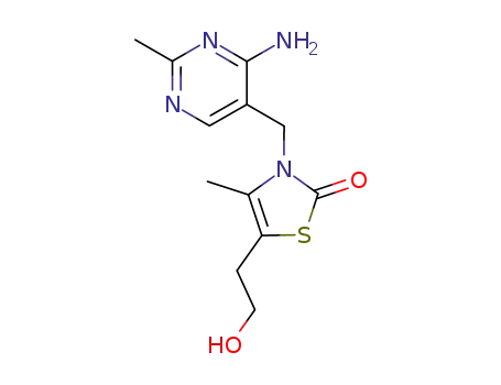 Molecular Structure of 490-82-4 (3-[(4-amino-2-methylpyrimidin-5-yl)methyl]-5-(2-hydroxyethyl)-4-methylthiazol-2(3H)-one)
