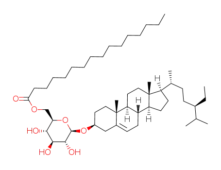 Molecular Structure of 18749-71-8 (Sitosteryl (6'-O-palmitoyl)-3-β-D-glucopyranoside)
