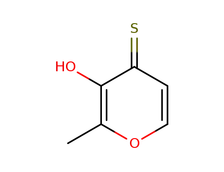 Molecular Structure of 23060-85-7 (4H-Pyran-4-thione,3-hydroxy-2-methyl-(8CI,9CI))
