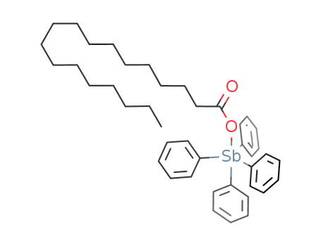Molecular Structure of 177481-70-8 (Sb(C<sub>6</sub>H<sub>5</sub>)4(OOC(CH<sub>2</sub>)16CH<sub>3</sub>))